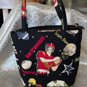 Black Sports-Themed Tote Bag